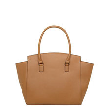 Tan wing plate tote bag