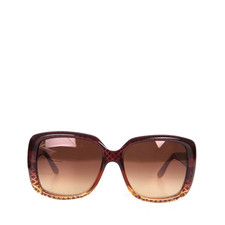 GUCCI Womens Red REFLECTIVE G SQUARE FRAME GLASSES main image