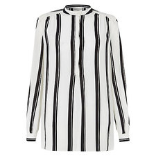 Buy Hobbs Amaya Silk Blouse, Ivory/Black Online at johnlewis.com