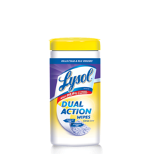 dual action disinfecting wipes