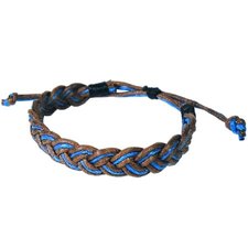 BIG SIZE Rare Unique Asian Vintage Art Handmade 100% Thai Buddha Fashion Style Brown Blue Color Cord Wristband Bracelet from Thailand