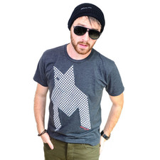 Houndstooth Tee - Charcoal