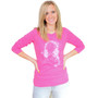 Headphone Long Sleeve Tee - Hot Pink