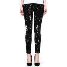 SANDRO Peinture splatter paint jeans (Black