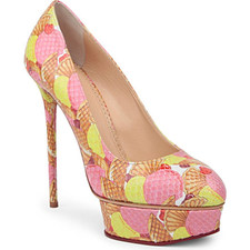 CHARLOTTE OLYMPIA Josephine ice cream print courts (Pink comb