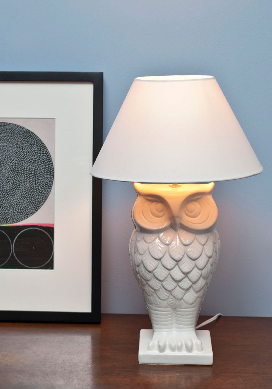 Owl Lit Up Lamp | Mod Retro...