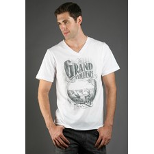 White V-Neck Jersey Tee