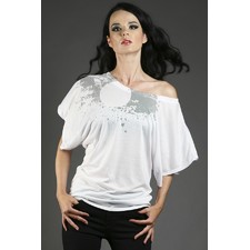 White  Women’s custom-printed Batwing Top