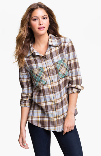 Mimi Chica Mixed Plaid Cuto...