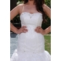 Elegant Mermaid Sweetheart Beaded Floral Organza Designer Wedding Gown