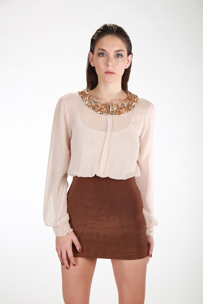 Beige Sheer One Piece (Uniq...