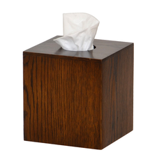 Mezza Tissue Box Cube Dark Oak