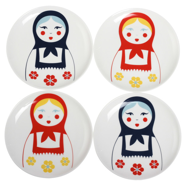 Babushka Plate Set Of 4
