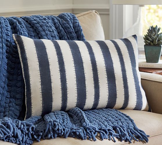Camden Blue Stripe Pillow C...