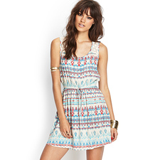 Abstract Geo Fit & Flare Dress | FOREVER21