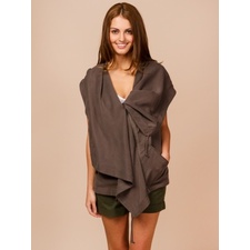 Zoey Sleeveless Jacket in Slate by Reese and Riley - ShopKitson.com