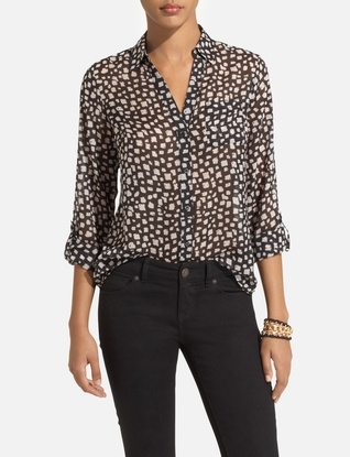 Graphic Print Pocket Shirt