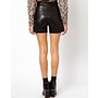 Image 2 of ASOS Reclaimed Vintage Leather Shorts