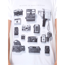 Screen Printed Power Washed Tee - Weapons of Mass Creation, American Apparel