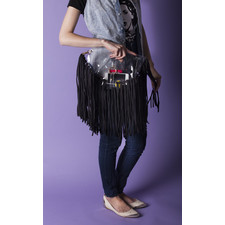 Havana Clutch in Black Tassel