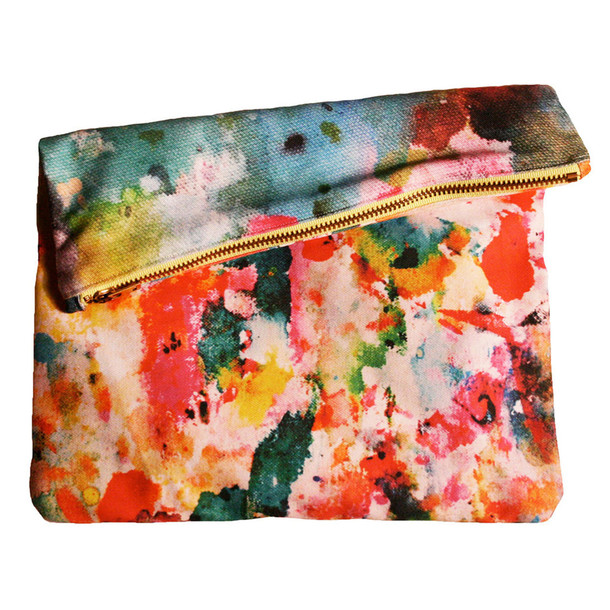 Big Zipper Clutch Art Pop