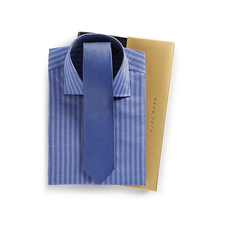 Dress Shirt and Tie 'Jaron' Gift Set, Medium Blue