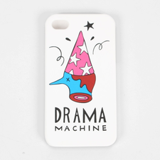 Rockwell Drama Machine iPhone Case, White