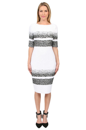The Boucle Dress in White b...