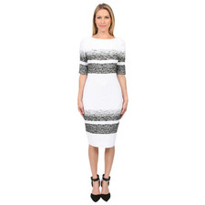 The Boucle Dress in White by Teri Jon at CoutureCandy.com