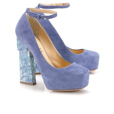 Faience Suede Geisha Doll Heels | Aperlai | Avenue32