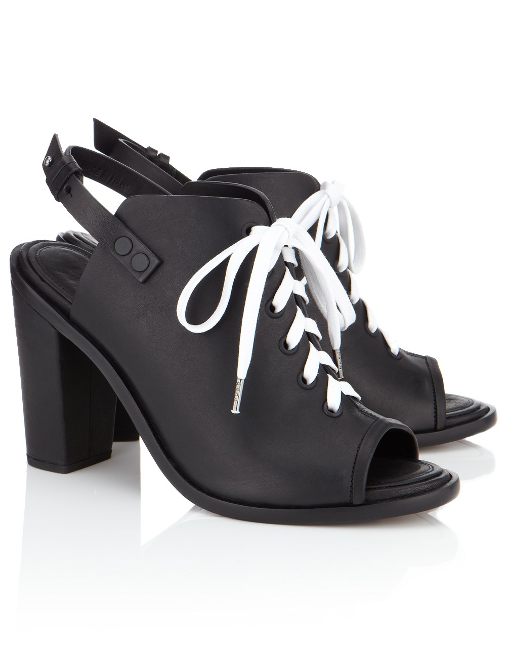Black Leather Trafford Heel...