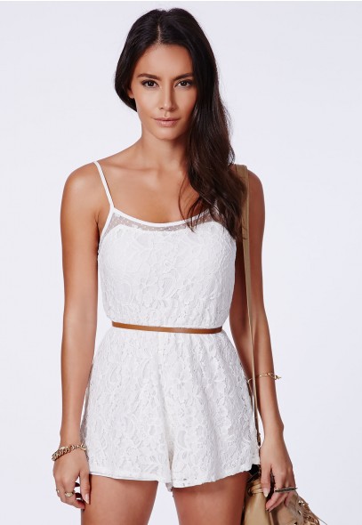 Rebecka Strappy Lace Romper...