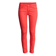 Red skinny jeans