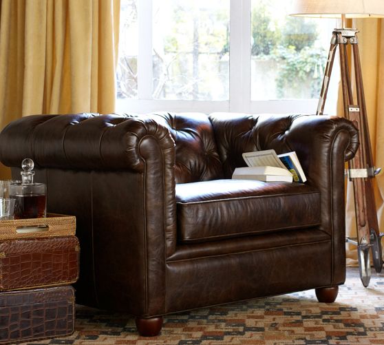 Chesterfield Leather Armcha...