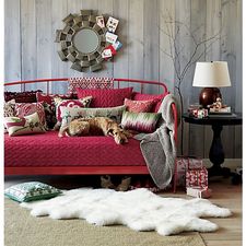 Rory Red Daybed | Crate and Barrel