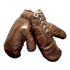 Silver dome Vintage Leather Boxing Gloves Wall Decor