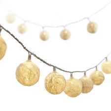 Hemp Ball String Lights in Outdoor Lighting | Crate and Barrel