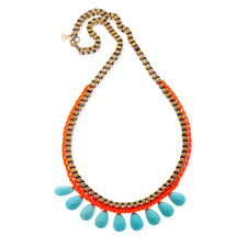 Raindrop Necklace Orange - Fauna & Flora