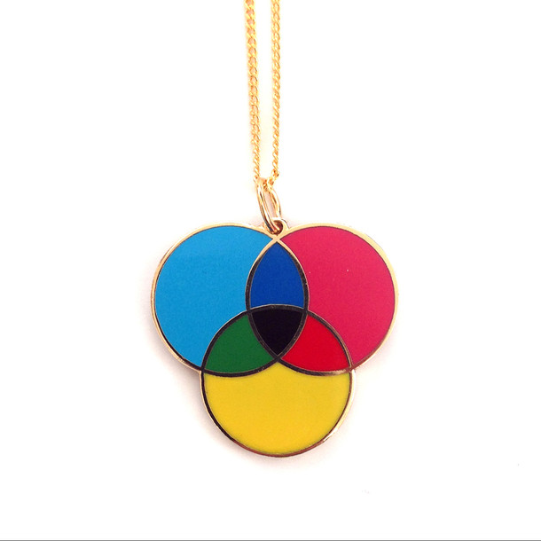 CMYK Enamel Necklace by Pla...
