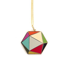 plastique x MAGNA "Icosahedron" Enamel Necklace
