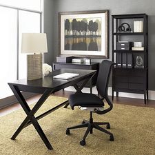 Spotlight Ebony 58" Desk in Desks | Crate and Barrel
