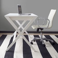 Spotlight White 58" Desk in Desks | Crate and Barrel