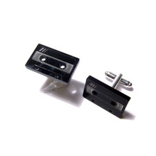 Cassette Tape Cufflinks [Black]