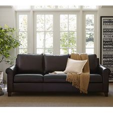 Cameron Roll Arm Leather Sofa | Pottery Barn