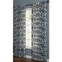 allen   roth Oberlin 95-in L Geometric Navy Back Tab Window Curtain Panel
