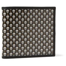 Alexander McQueen Leather and Printed Coated-Canvas Billfold Wallet