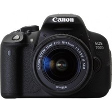 Canon EOS 700D 18MP Digital SLR Camera (Black) with 18-55 STM Lens, 4GB SD Card, Camera Bag