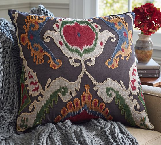 Mercer Ikat Applique Pillow...