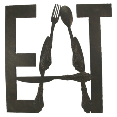 Eat Wall Sculpture - Bronze