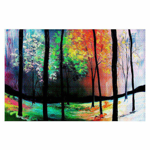 Woven Area Rug tree collabo...